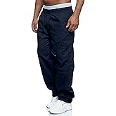 WZIKAI Mens Cargo Pants Relaxed Fit Drawstring Joggers Sweatpants for Men Workout Casual Long Trousers