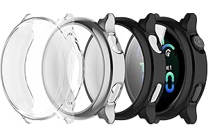 MSVUEIOE [3-Pack] Screen Protector & Case Compatible with Garmin Vivoactive 6, Soft TPU Plated Case All-Around Protective Screen Full Cover Bumper Compatible for Vivoactive 6 Smart Watch