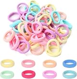 nuoshen 200 Pcs Baby Cotton Hair Bands Candy Color 3 cm Seamless Ponytail view 1