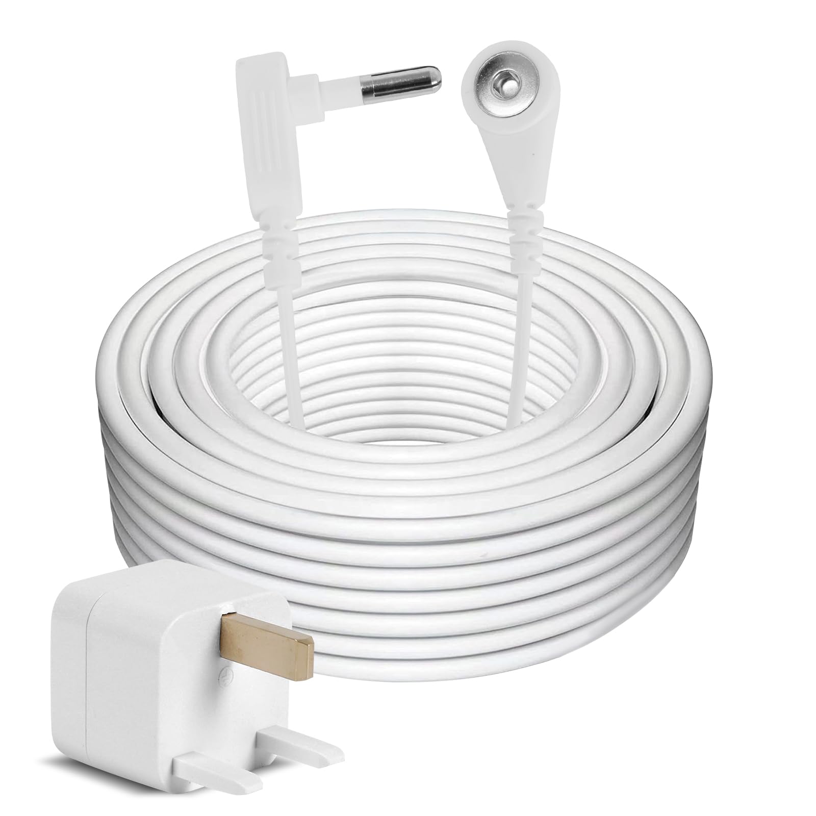 UK Standard Grounding Cord Cable with UK Plug, 15 Feets Earthing Grounding Line for Gronding Products