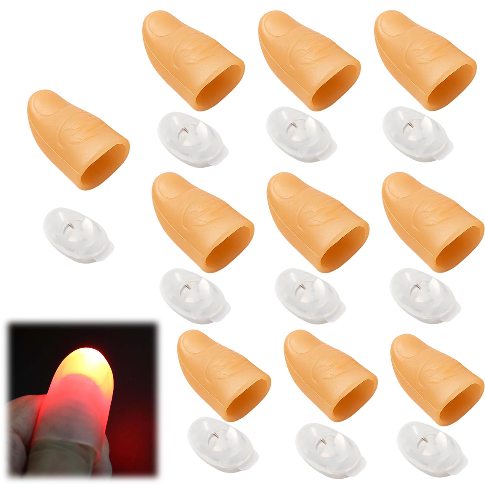 10 Pcs Magic Finger Lights, Upgraded Magic Finger Lights for Adult, Fun Props for Christmas and Halloween Party Stage Performance Magic Tricks for Adults