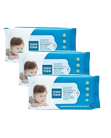 Mee Mee Baby Boys & Baby Girls 30 Pieces Wet Wipes with Lemon Fragrance - Pack of 3