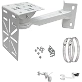 L-Shape Dome Camera Bracket, Wall Ceiling Mount for Security Dome Cameras, Wall Mount,Corner (Vertical Pole Bracket+Hoop 7.8 in )
