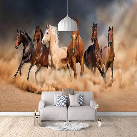 Amazon Co Jp カスタム写真の壁紙3d 疾走する馬 の壁の装飾リビングルームの寝室の壁紙の壁の壁画の壁紙テレビのソファの背景家の装飾壁画 150x1cm 59x47inch ホーム キッチン