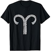 Zodiac Sign Aries (Vintage Gray) Aries T-Shirt
