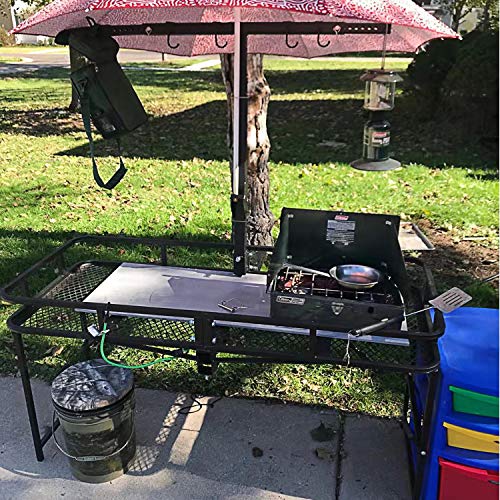 Leader Accessories Hitch Mount Cargo Carrier with Stand Foldable Cargo