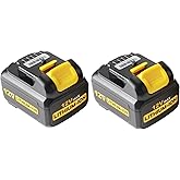 Powilling 2Packs 12V Li-ion Battery Replacement for Dewalt 12V Battery 6.0Ah, Compatible with 12 Volt DCB120 DCB121 DCB123 DC