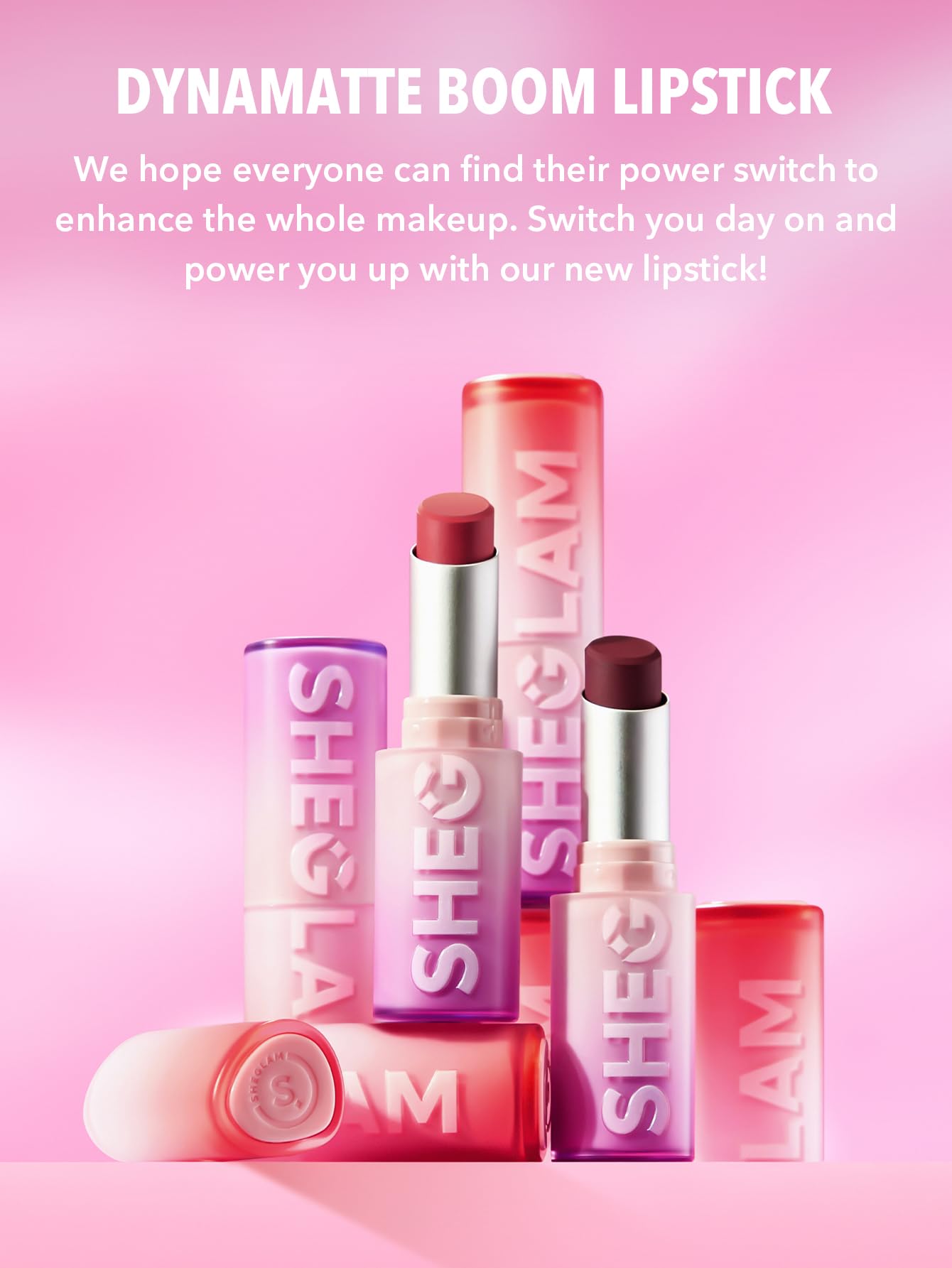 SHEGLAM Dynamatte Boom Waterproof Matte Lipstick Long Lasting Transfer Proof Lip Stick - Gotcha