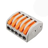 50 Pcs Lever Connectors Nuts 5 Conductor