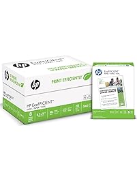 HP Printer Paper, EcoFFICIENT16, 16lb, 8.5 x 11, Letter, 92 Bright, 5,000 Sheets/8 Ream Carton (216000C) Made In The USA
