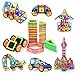 98 PCS Magnetic Blocks with Wheels,Magnetic Building Set,Magnetic Tiles for Kids Toddlers