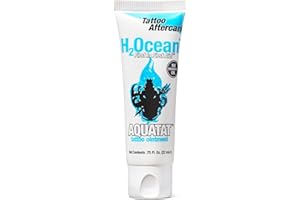 H2Ocean Aquatat Tattoo Healing Ointment - Tattoo Aftercare Cream for Tattoo Supplies - Fragrance- & Dye-Free Tattoo Care Ointment with Vitamins A & B - 0.75 oz
