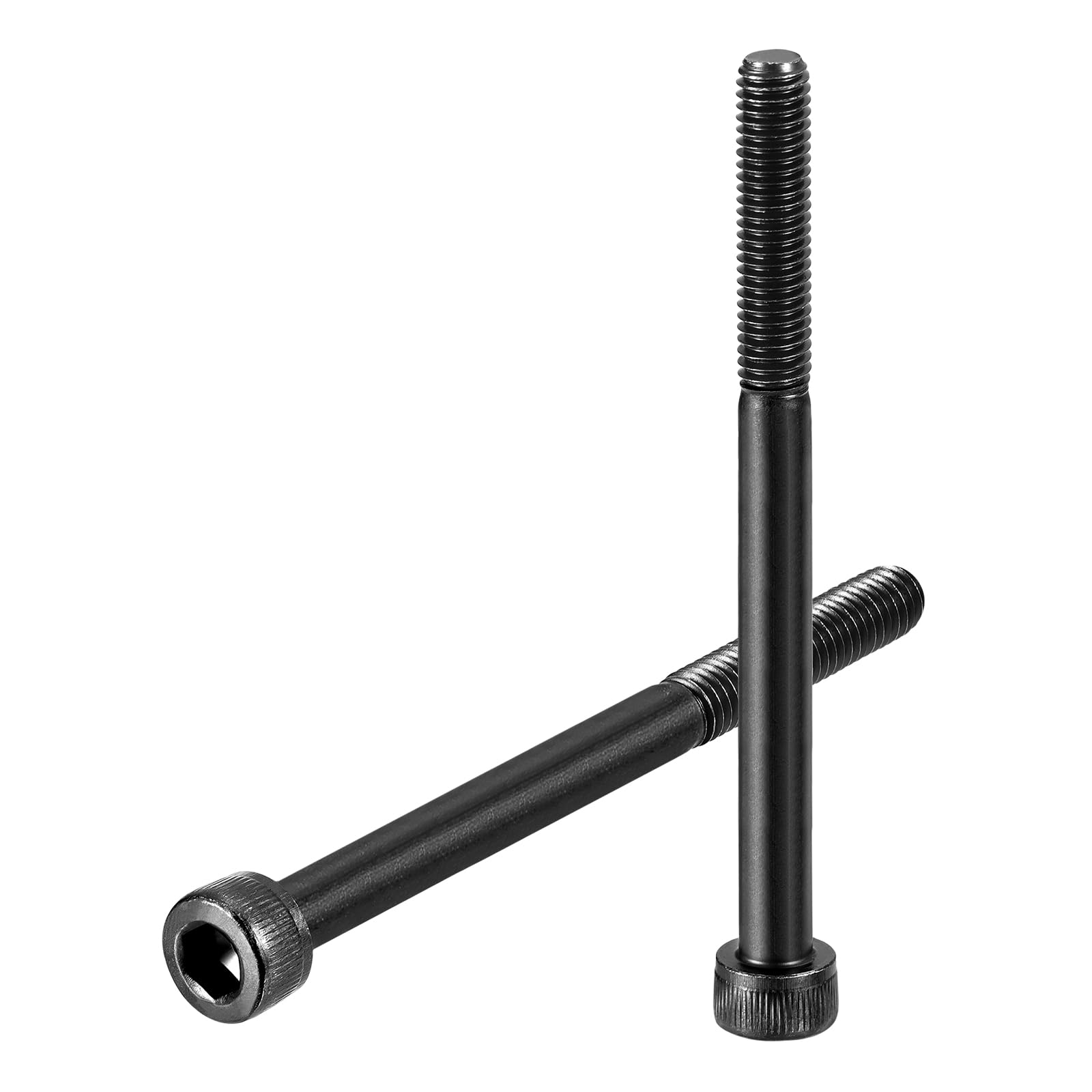 uxcell Hex Socket Bolts (M5-0.8x65), Grade 12.9 Carbon Steel Hex Socket Drive Screws, Black, 25 Pcs