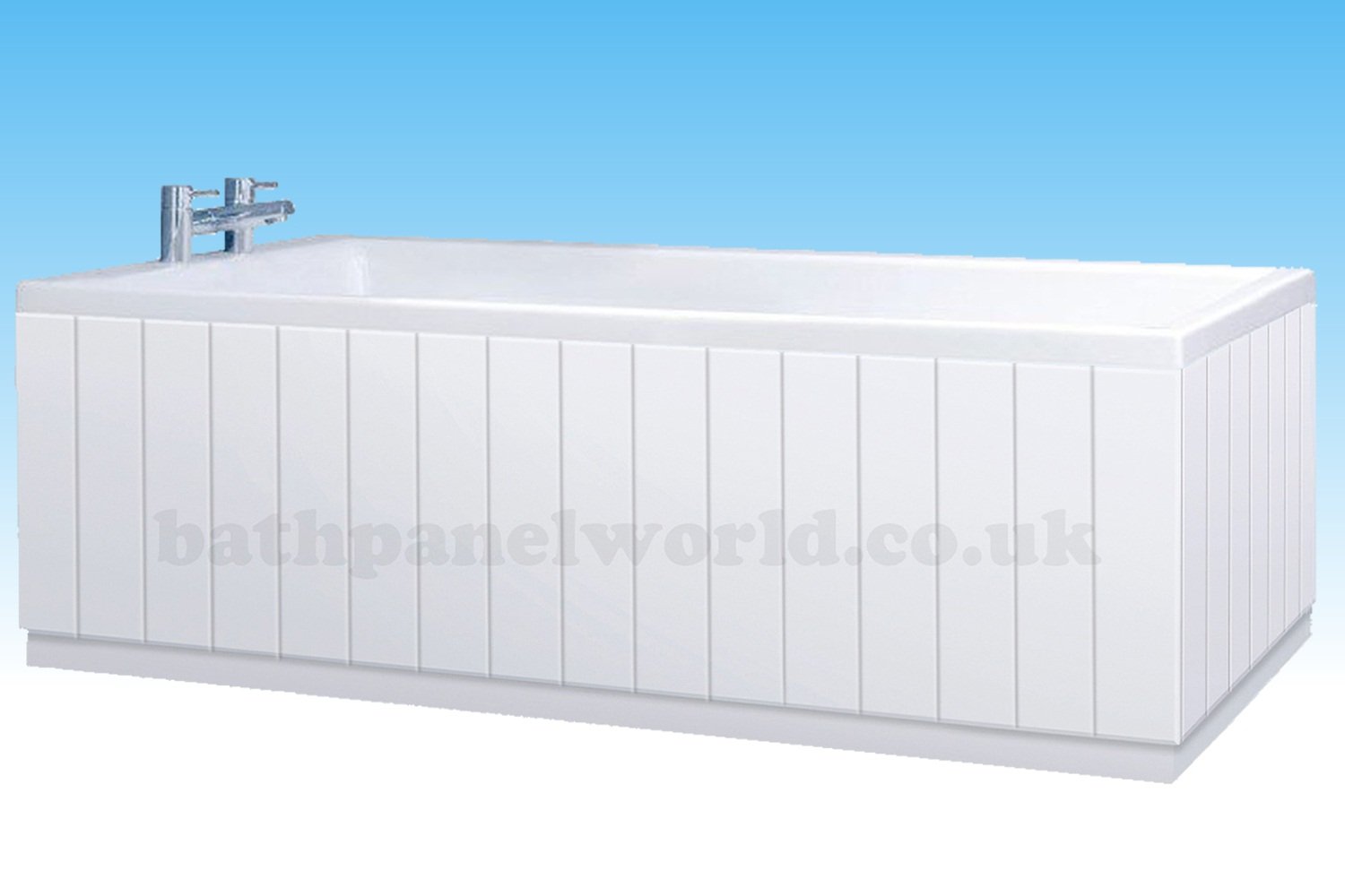 Bath Panel World Matt White Tongue and Groove Bath Panel All Sizes