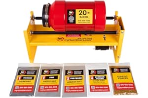 MJR Tumblers Commercial Duty 20lb Rock Tumbler w Free Grit Kit. Capable of running 18 different Barrel Sizes and Combinations. Extreme Quality and Durability. A USA Disabled and Veteran Owned Company.