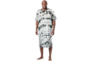 KingSize Men's Big & Tall Short-Sleeve Jersey Henley Nightshirt