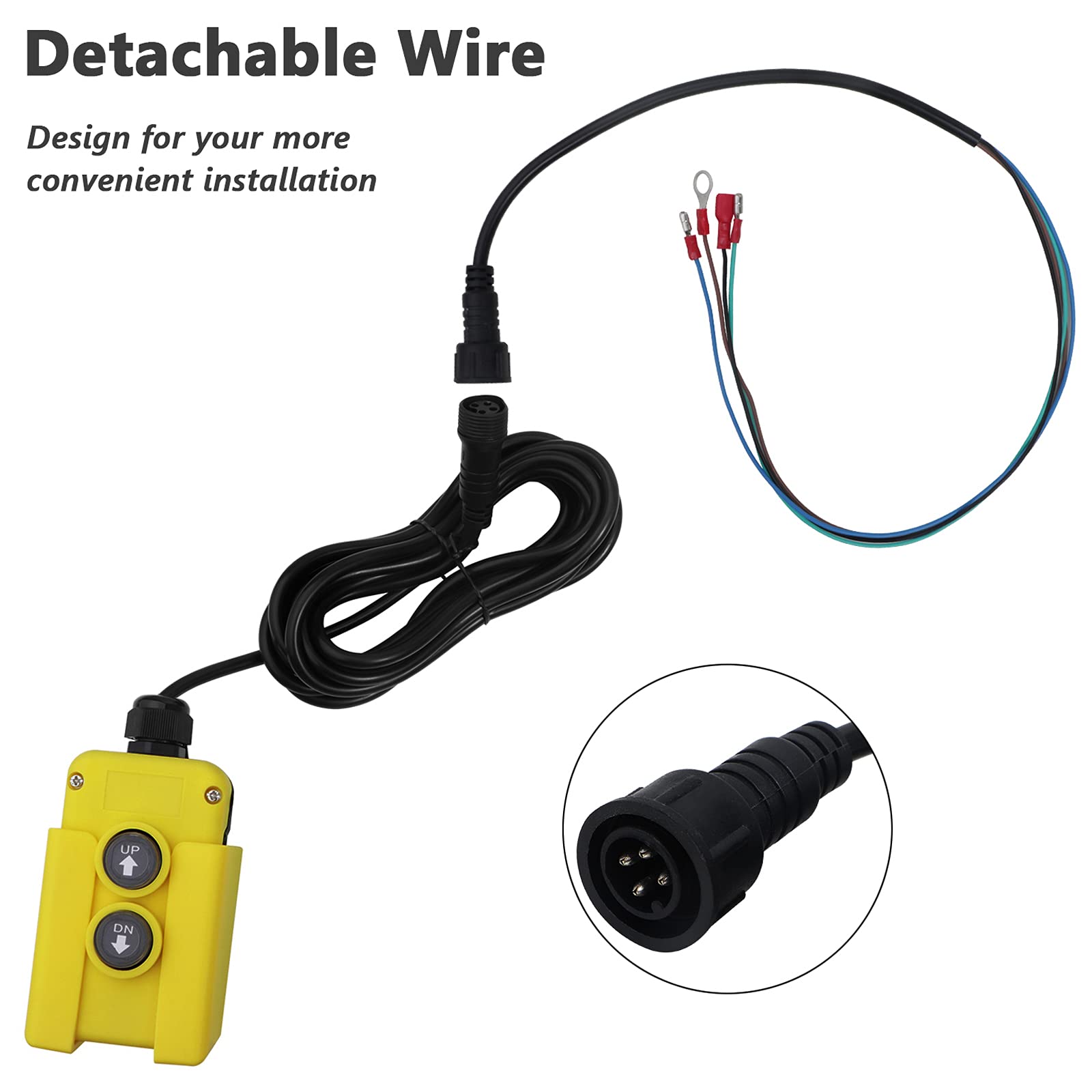 Mua 4 Wires Dump Trailer Remote Control Switch 12v DC Hydraulic Pump ...