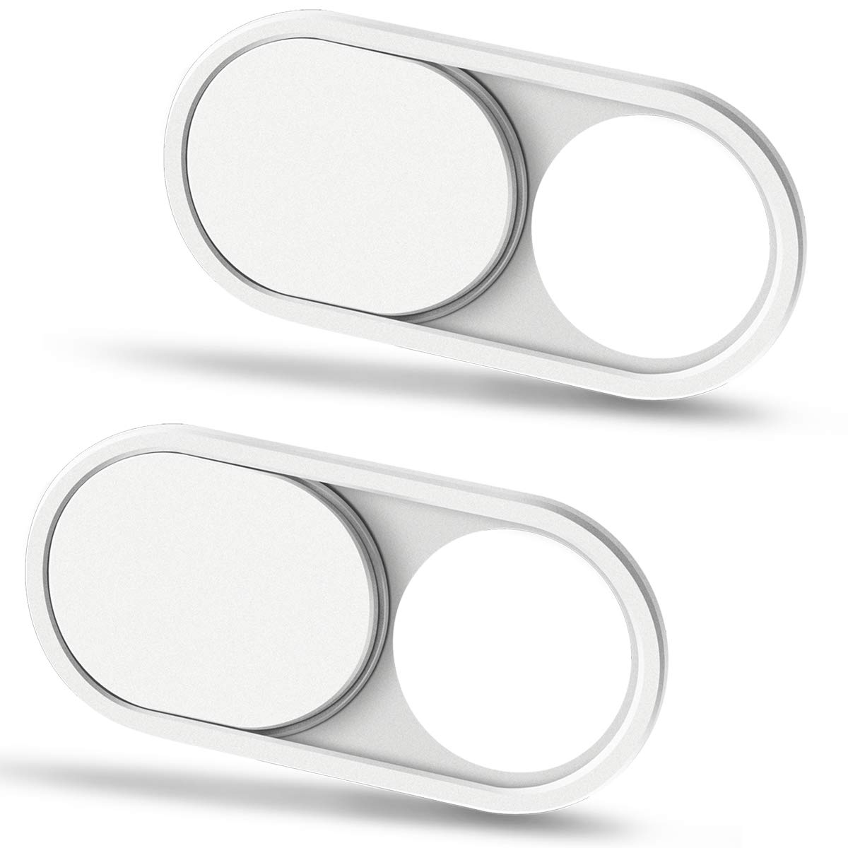 CloudValley Webcam Cover Slide, 0.023 Inch White, Web Camera Cover for MacBook Pro, MacBook air, laptop Accessories, iMac, Desktop, PC, iPad, iPhone 8/7/6 Plus, Privacy Protection, Ultra-Thin[2 Packs]