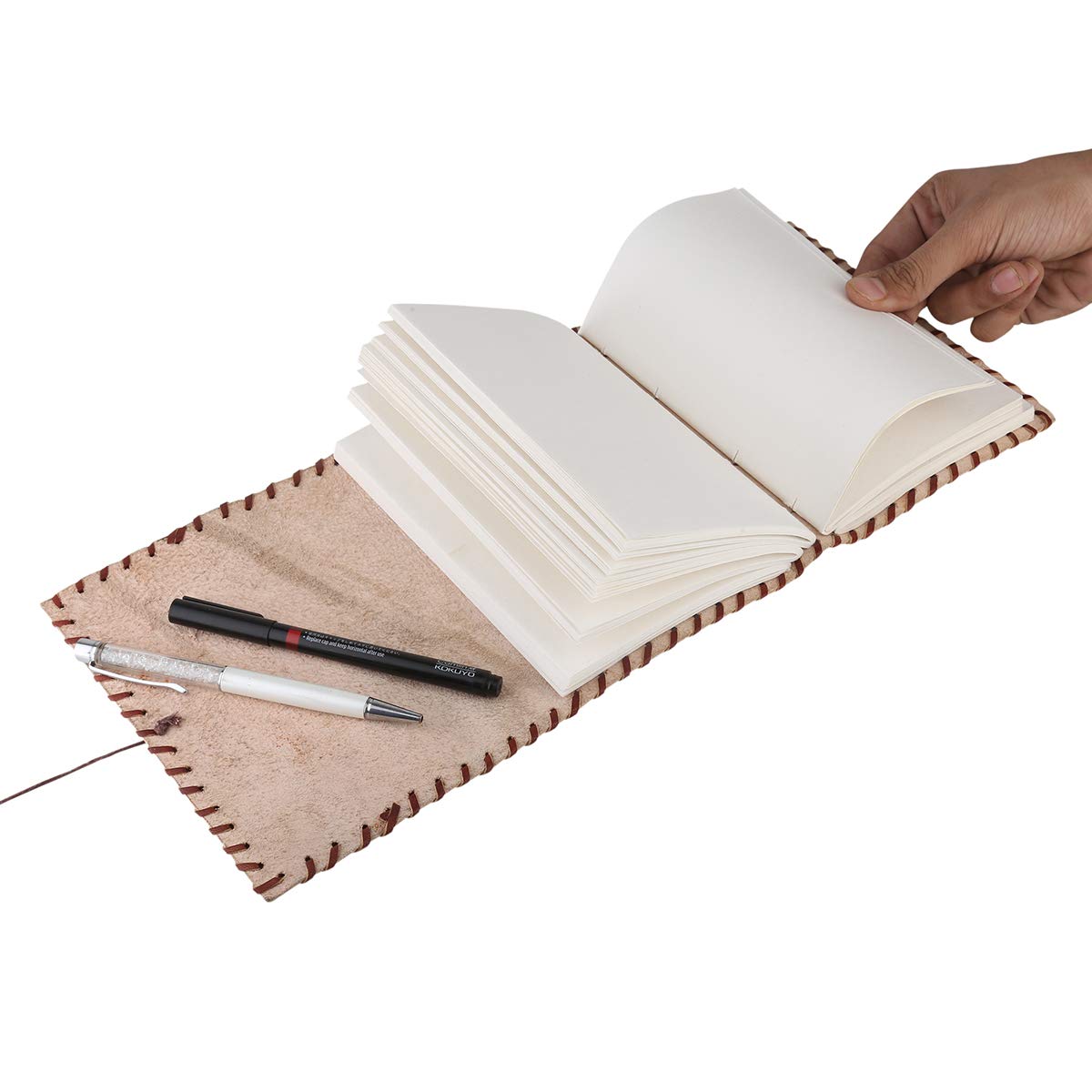 18 X 12 Cm Papel En Blanco Diario De Piel Para Escribir Diario Personal Hecho A Mano Envejecido Diario De Viaje Cuaderno Diario Para Hombres Y Mujeres Diarios