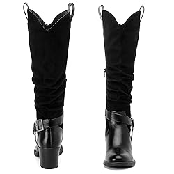Ruiee Women's Heeled Knee High Boots, Chunky Block