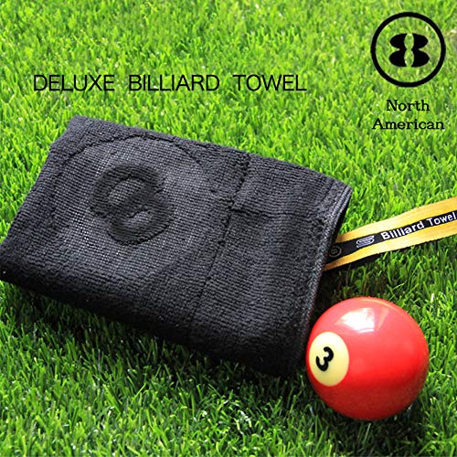 Cuppa billiards Billiard cue Towel - 100% Cotton Black 8-Ball Pool Cue Clean Towel