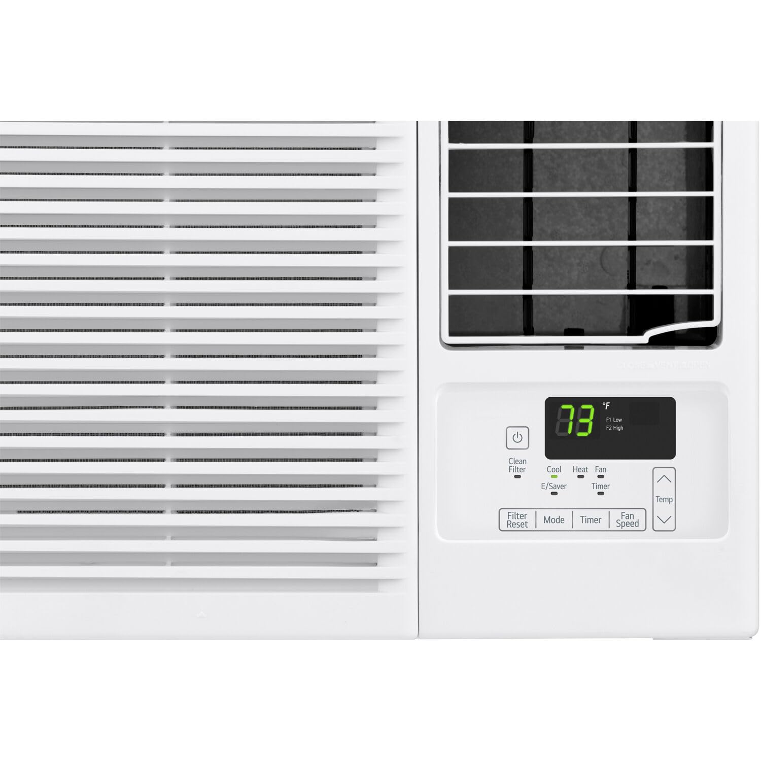 LG 12,200 BTU Window Air Conditioner with Supplemental Heat, 230/208V, Cools 570 Sq.Ft. (19' x 30' Room Size), Electronic Controls with Remote, 2 Cooling, Heating & Fan Speeds, Slide In-Out Chassis