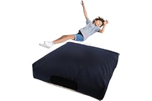 MATINI HOME Matini Sensory Crash Pad for Kids & Adult – Crash Mat with Foam Blocks, Waterproof Cover, Non Slip Bottom, Soft Fabric Sensory Pads, Landing Mat for Jumping, Relaxing & Play - 48" x 48" (Dark Navy)