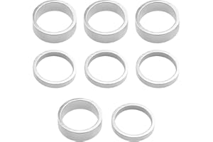 ECSiNG 8Pcs Head Stem Spacer Replacement Head Tube Spacer Aluminum Alloy Headset Washer Bicycle Accessories Compatible with 2