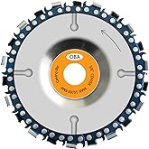 OBA Grinder Wood Carving Disc for 4“ or 4-1/2" Angle Grinders, Chain Disc Double Saw Teeth Anti-Kickback Grinder Saw Blade,22