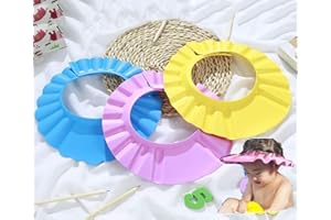 CHINSHWEHAW Baby Safe Shampoo Shower Bathing Wash Hair Shield Hat Protection Soft Cap Adjustable Visor Keep The Water Out of Their Eyes & Face Toddler Kids Children 1PCS (Yellow)