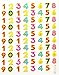 Fancy! Mix! Number 1-0 Colorful No.1, Sparkle Sticker-5 Sheet
