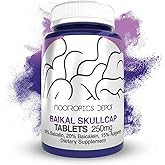 Nootropics Depot Baikal Skullcap Extract Tablets | 250mg | 60 Count | >15% Apigenin, >20% Baicalein, >50% Baicalin