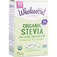 Wholesome Sweeteners Organic Stevia Packets - 75 CT Packaging may vary