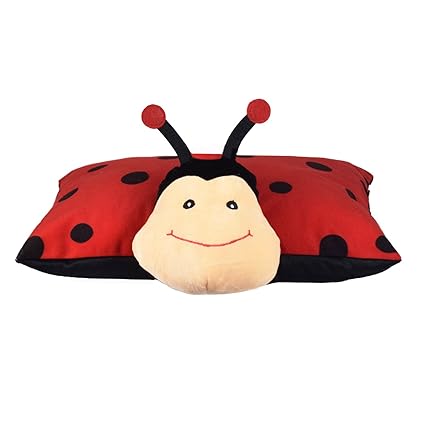 Ultra Cute Animal Folding Cushion Soft Toy, 18 x 13 inches (Lady Bug)