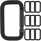 Sosoport 10pcs Carabiner Travel Keychain Metal Keychain Camping Carabiners Hiking Clasp Sturdy Buckle 2X1.2X0.3IN