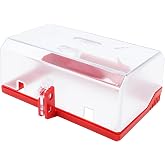 TRADESAFE Emergency Stop Button Cover, Rectangular Switch Cover Lockout, XL | Push Button Lockout with 5-1/4" x 2-7/8" Hole, Impact Resistant Polycarbonate, High Strength Double-Faced Adhesive Included