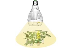 SGLEDs LED Grow Light Bulb 360W Equivalent, A21 24 W Full Spectrum for Indoor Plants, Ceramic Tech Grow Lamp with Optical Lens for High PPFD, 4000 K Daylight for Plant Growing
