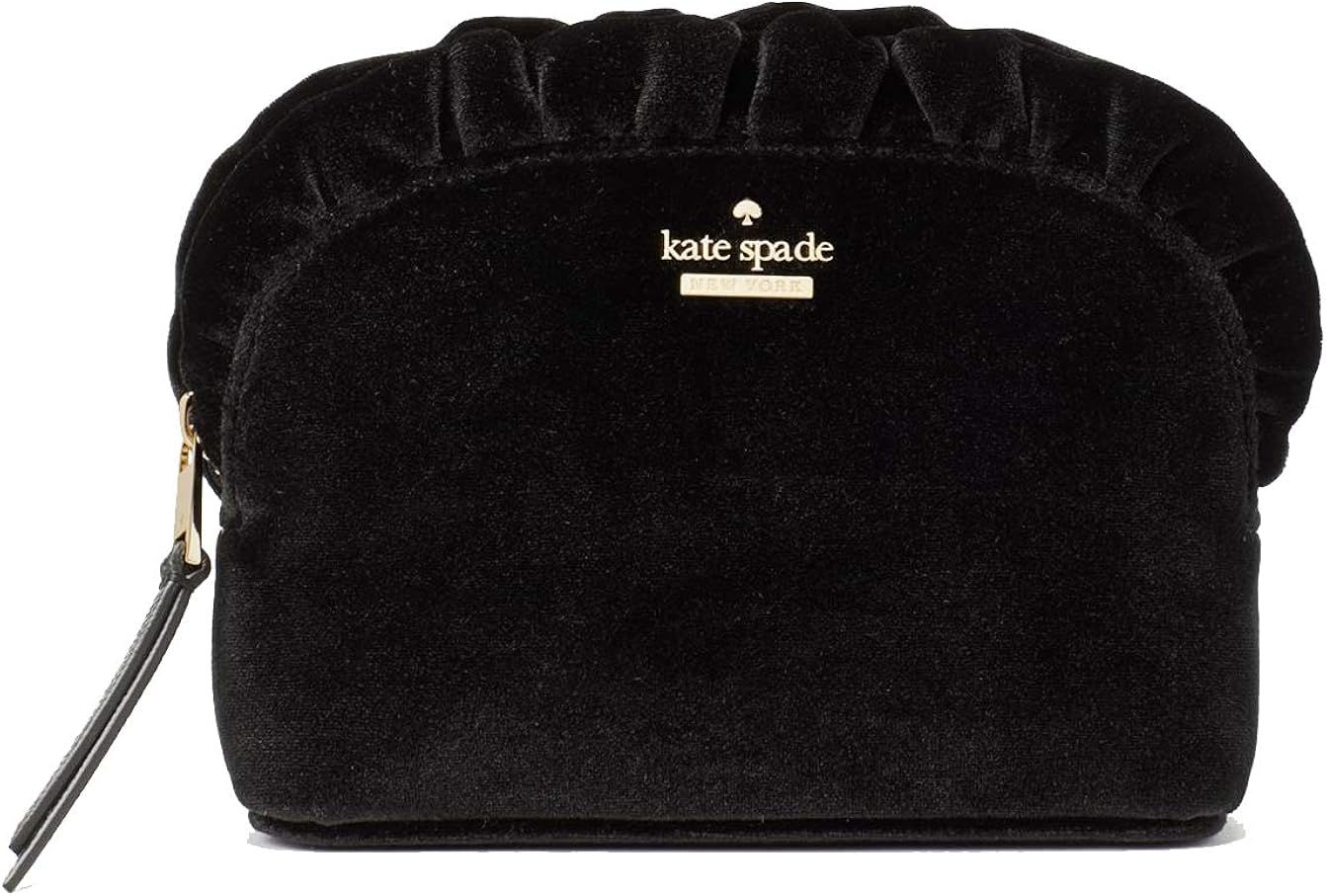 kate spade black velvet purse