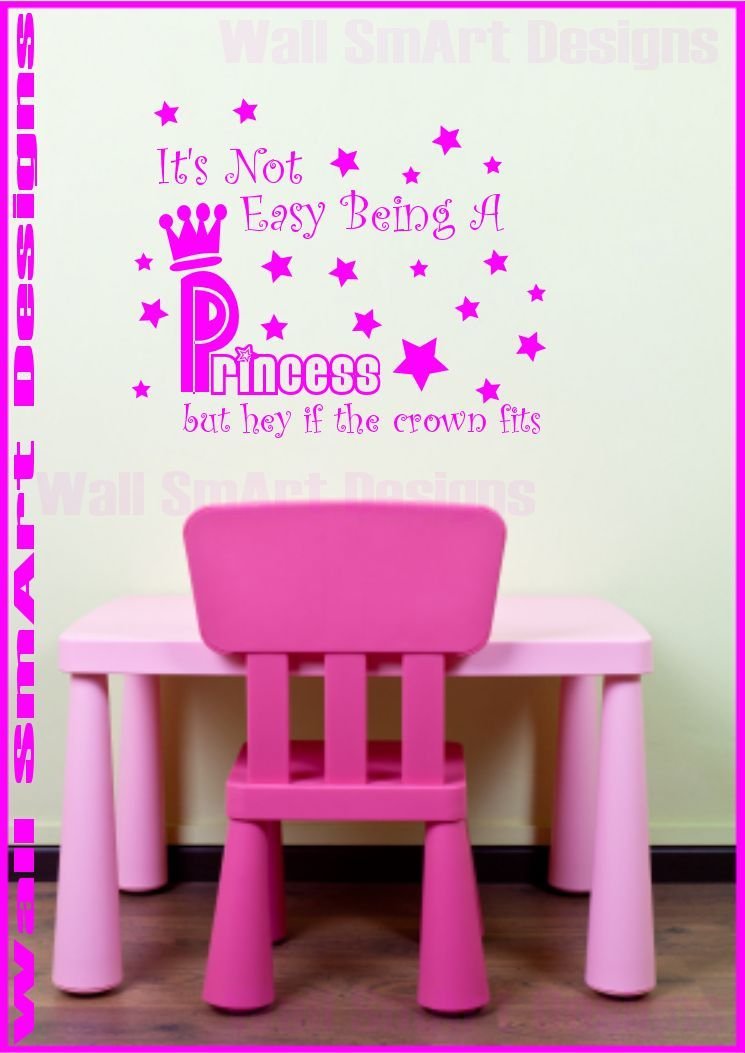 Princess Quote Wall Sticker Girls Bedroom Decal Mural Decoration Removeable