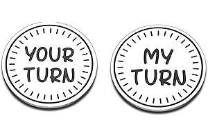 NUBARKO Couple Decision Coin You and My Funny Flip Coin Who's Turn Flip to Decide Round Adult Novelty Gift New Baby Gift for Parents Doubled Sided Flipping Challenge Coin Maker Collectors
