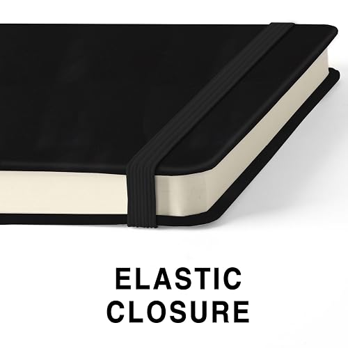 5x5 Inch Pocket Hardcover Sketchbook - 58 Sheets 150 GSM Beige Paper, PU Leather Cover For Artists & Beginners