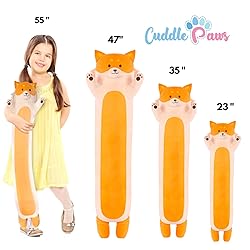Cuddle Paws Fox Body Pillow for Kids 23 inches, Fox