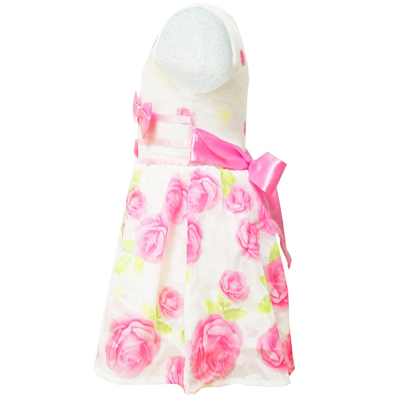 Little Hand Girls Dress For Kids,Flower Floral Lace Sleeveless Party Wedding Sundress Pageant Pink Rose 2 3 4 5 6 7 T