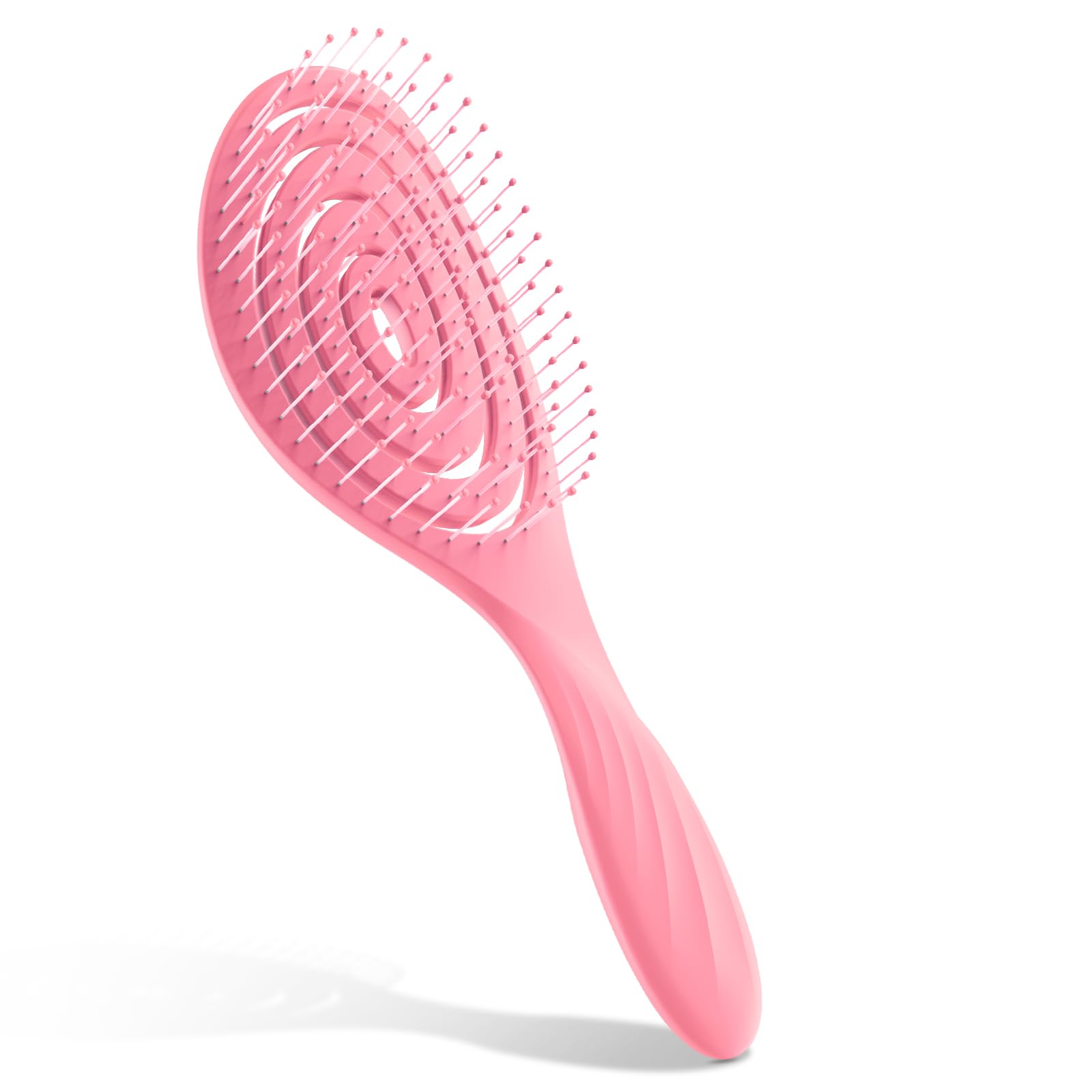 SHINLEA Hair Brush without Pulling, Scalp Massage Brush, Detangler for All Hair Types, Wet or Dry, Pink