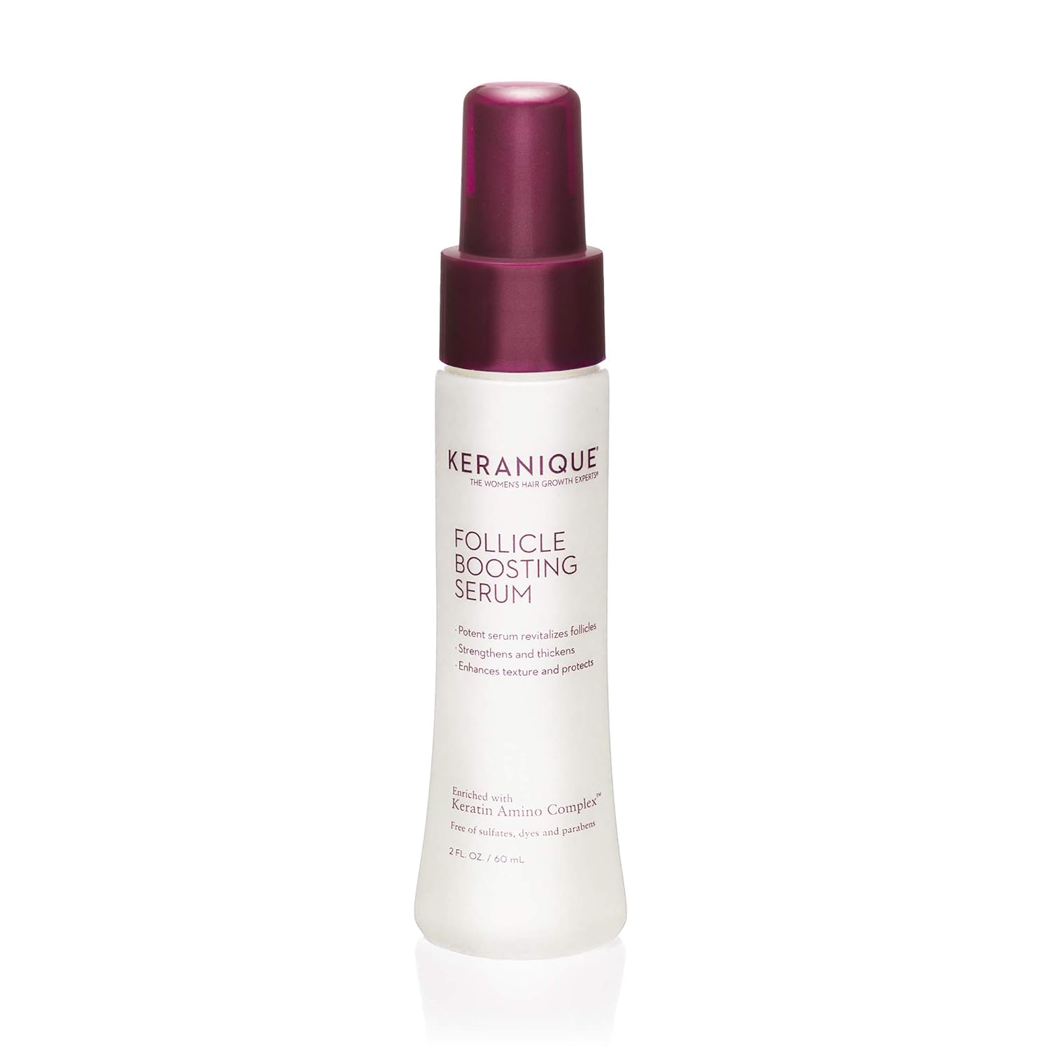 Keranique Follicle Boosting Serum, 2 Fl Oz – Keratin Amino Complex, Sulfate, Dyes And Parabens Free | Stimulates, Nourishes and Supports Scalp Hair Follicle Health | Repairs Existing Damage Hair : Hair Regrowth Treatments : Beauty