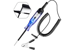 ATOBLIN Automotive Test Light, 6V-12V-24V DC Circuit Tester with Dual Color LED Bulb Light for Continuity Voltage Electrical Fuse Tester with Replacement Indicator Light for Car, Truck, Vehicles