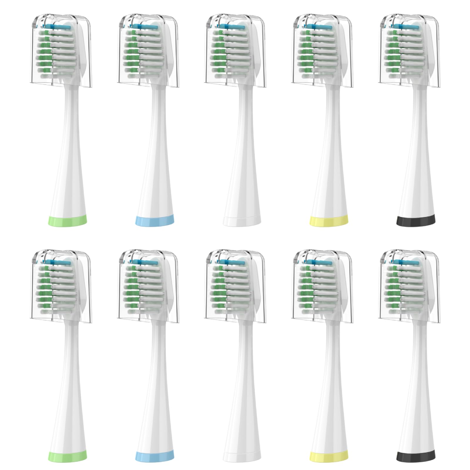 Photo 1 of Replacement Toothbrush Heads for Waterpik Complete Care 5.0/9.0 (CC-01/WP-861), with Covers, 10 Count, White
