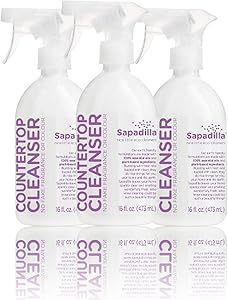 Sapadilla Sweet Lavender + Lime Biodegradable Countertop Cleanser Spray, 16 Ounce, (Pack of 3)