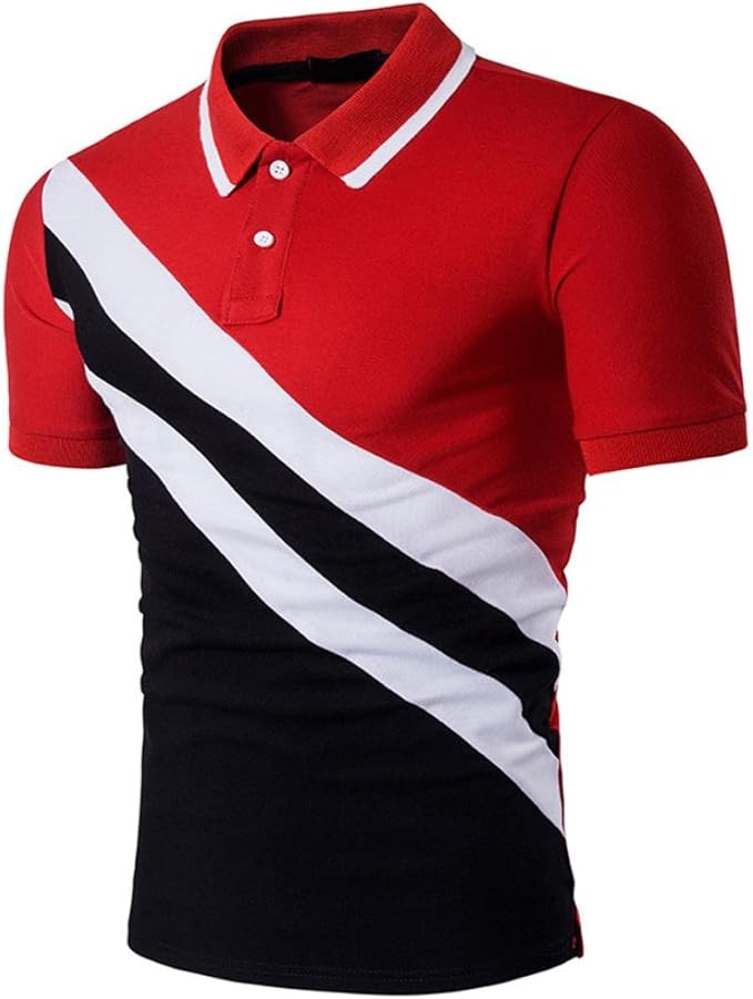 Polo Short Sleeve T Shirt Top Blouse Fashion Personality Men's Casual