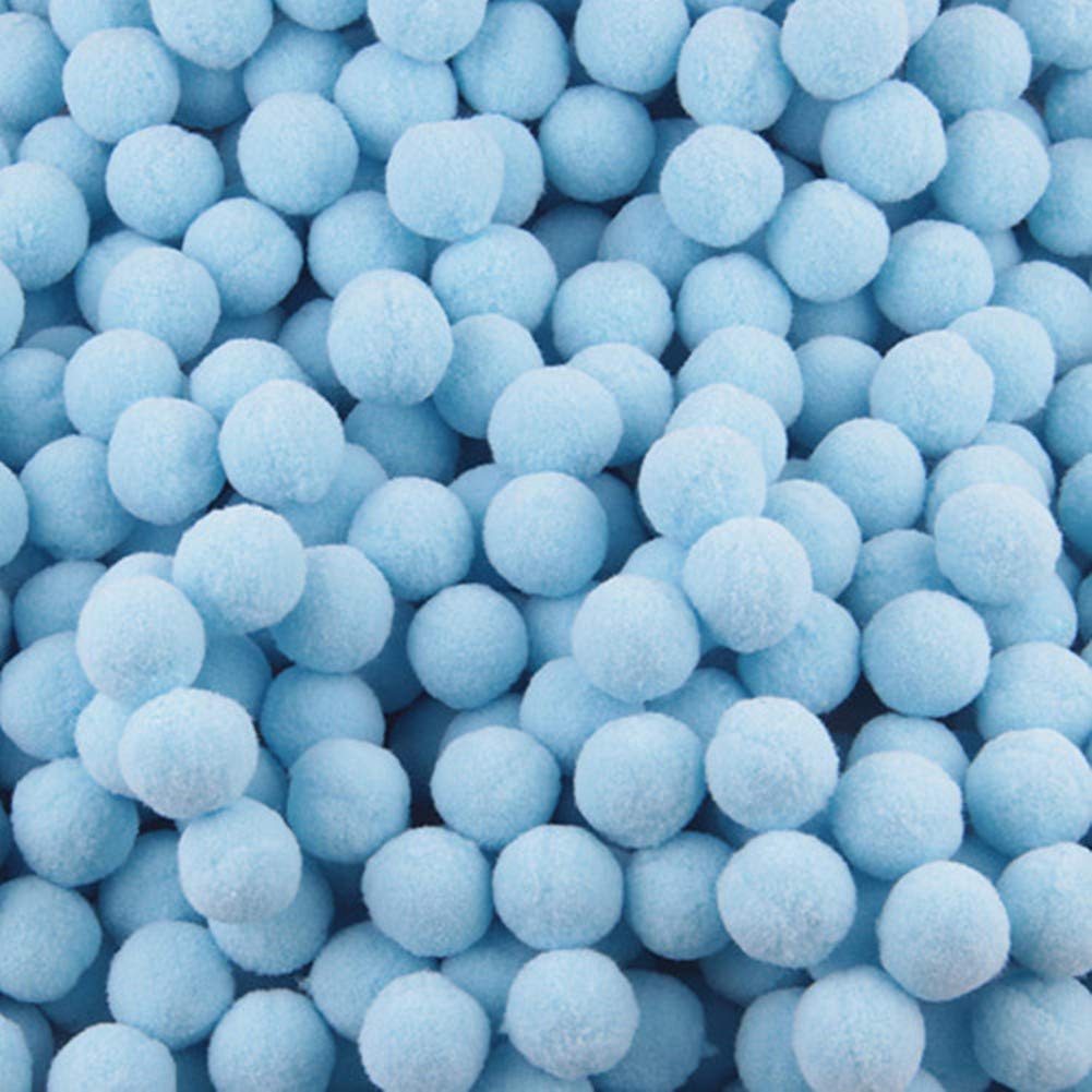 500 Pack Fluffy Pom Poms for Craft,High Density Pompoms Balls for DIY Crafts Jewelry Making Hair Accessories Clothing Hat Embellishment 25mm,Sky Blue